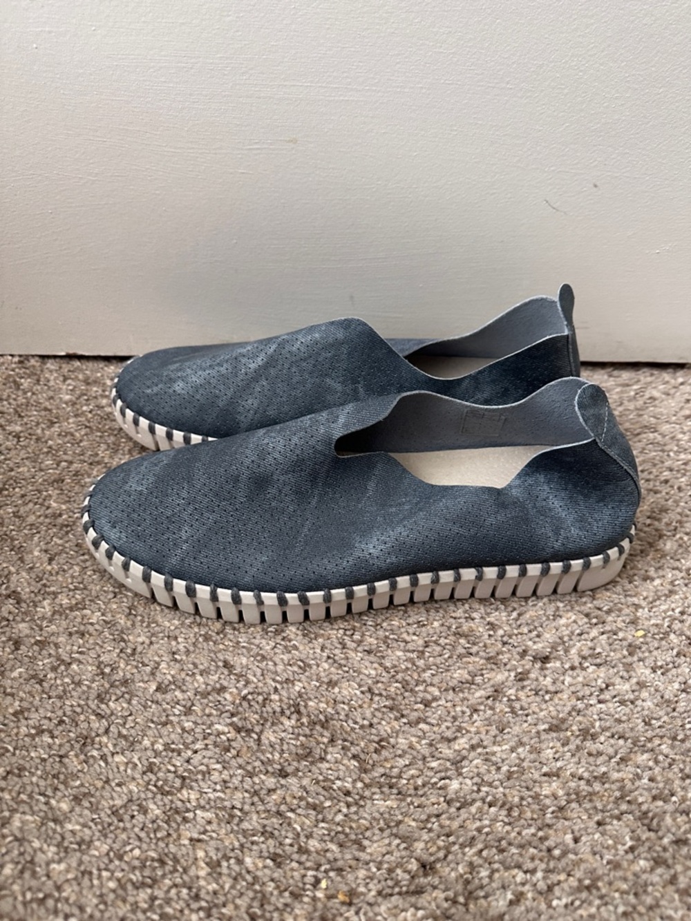 Ilse Jacobsen Tulip 139 Blue Denim Look Slip-on Shoes Women's Size 8.5-9 Boho - Picture 3 of 16